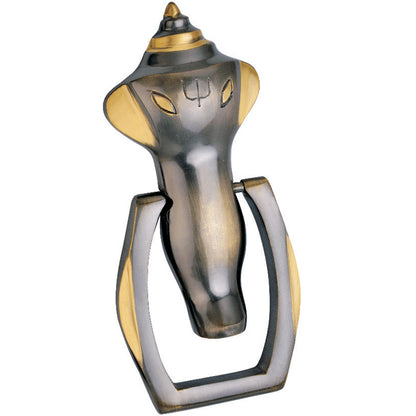 Brass Beautiful  Decoratives  Shanksh Door Knocker with Antique Finish