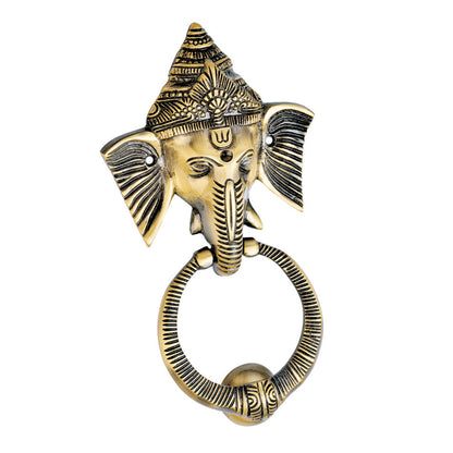 Beautiful Trishul Door Knocker in Brass with Antique Finish
