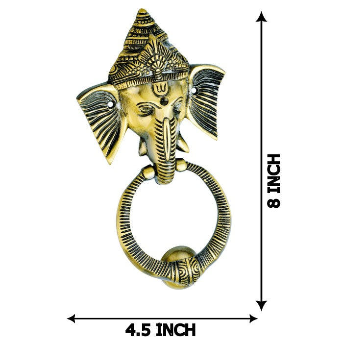 Beautiful Trishul Door Knocker in Brass with Antique Finish