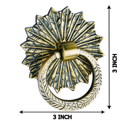 Allied Quality Brass Door Knocker with Haning Ring Door Decor Antique Finish