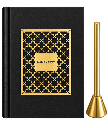 Brass Mesh Diary With Brass Pen & Stand