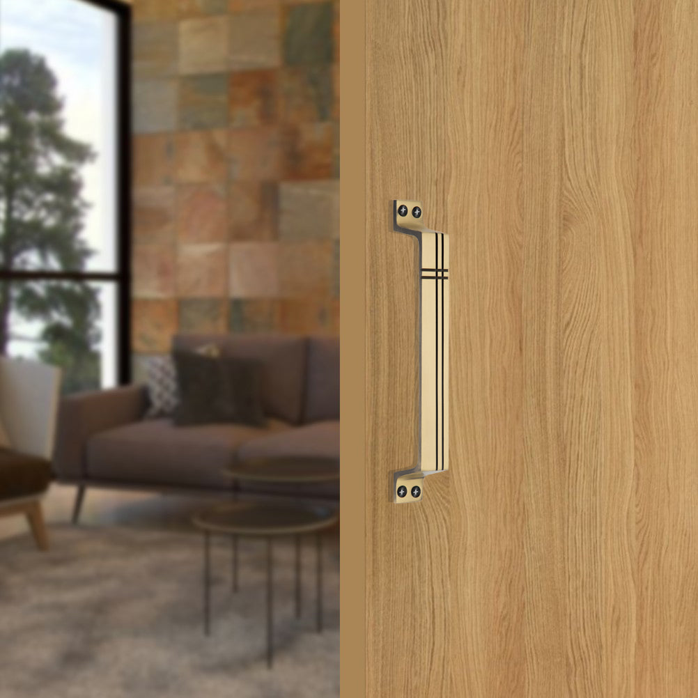 Allied Brass Pull Handle| Wooden Brass Window Handle | Brass Window Handle | Code- OH01