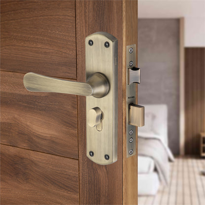 Stainless Steel 8 inch Handle Lock Set No. 410 Brass Antique