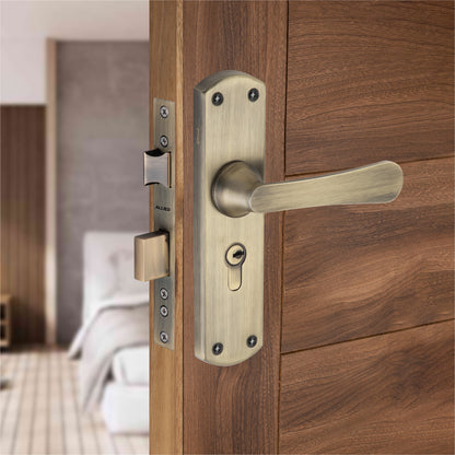 Stainless Steel 8 inch Handle Lock Set No. 410 Brass Antique