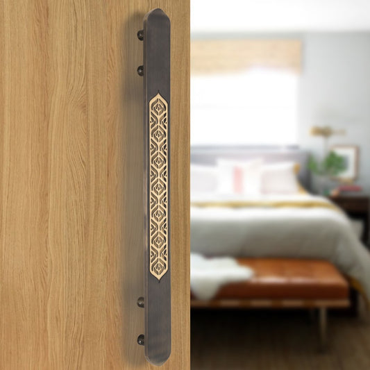 Brass Pull Handle| Wooden Brass Door Handle | Brass Door Handle | Code- 55