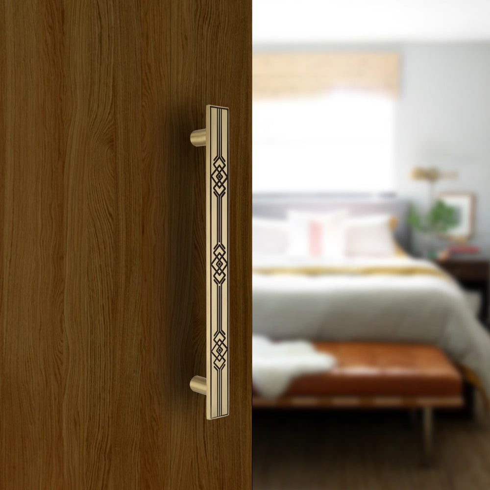 Allied Brass Pull Handle| Wooden Brass Door Handle | Brass Door Handle | Code- trio