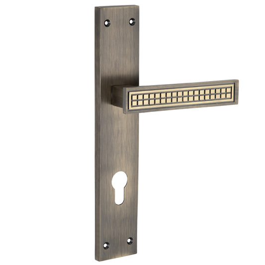 Allied  Brass Mortise Handle Set with CY Lock Body | 3 Keys | 60 mm One Side Knob Cylinder | Code - BM02