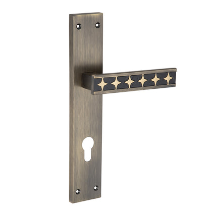Allied  Brass Mortise Handle Set with CY Lock Body | 3 Keys | 60 mm One Side Knob Cylinder | Code - BM03