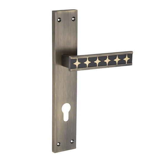 Allied  Brass Mortise Handle Set with CY Lock Body | 3 Keys | 60 mm One Side Knob Cylinder | Code - BM03