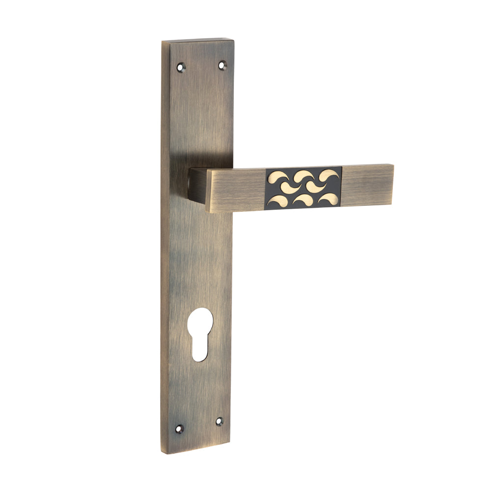 Allied  Brass Mortise Handle Set with CY Lock Body | 3 Keys | 60 mm One Side Knob Cylinder | Code - BM05