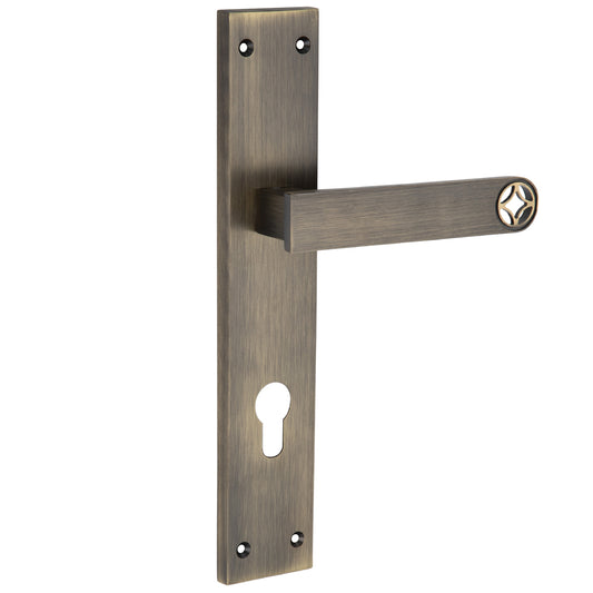 Allied  Brass Mortise Handle Set with CY Lock Body | 3 Keys | 60 mm One Side Knob Cylinder | Code - BM08