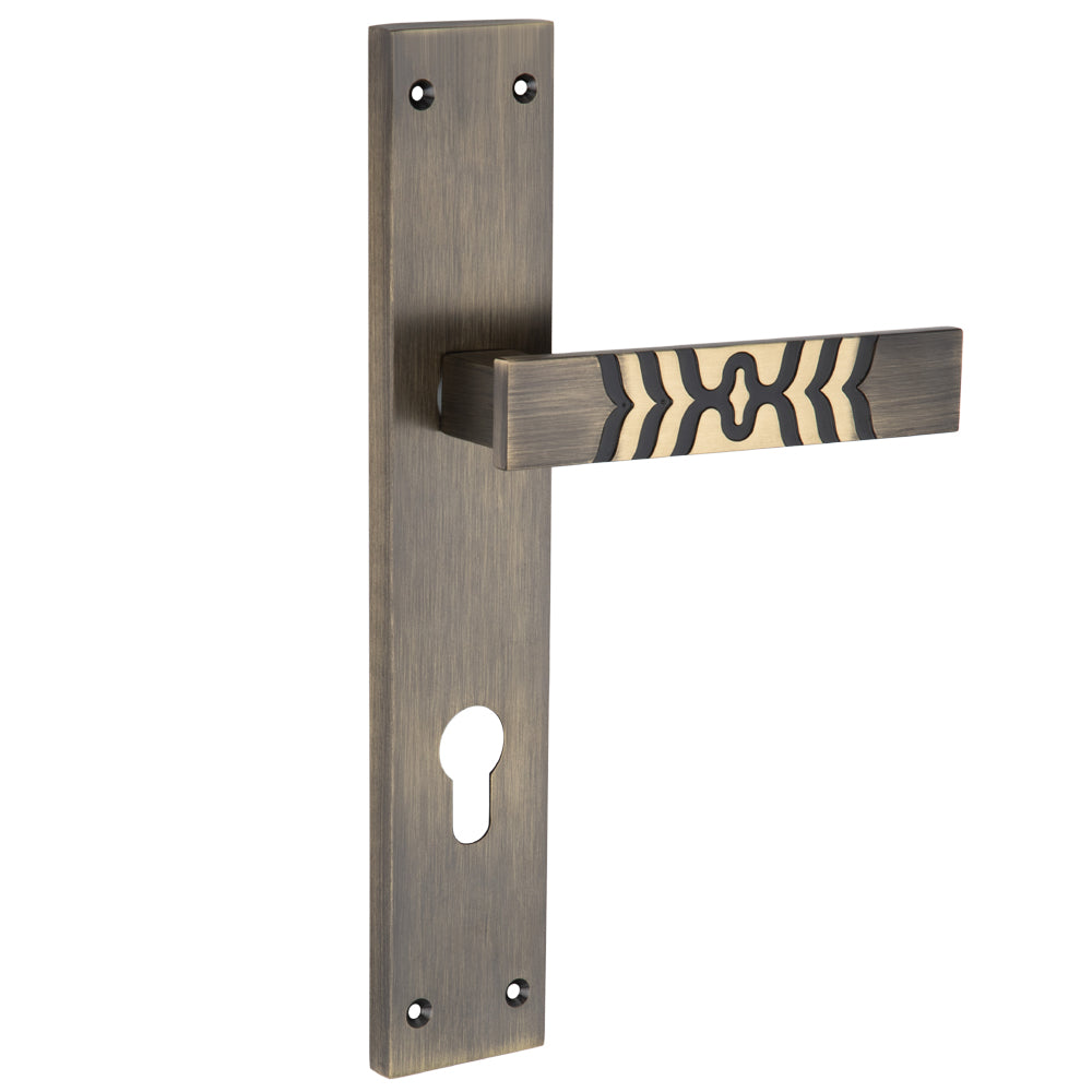 Allied  Brass Mortise Handle Set with CY Lock Body | 3 Keys | 60 mm One Side Knob Cylinder | Code - BM09