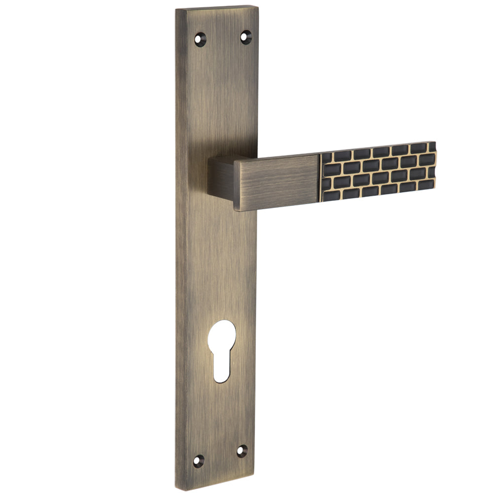 Allied  Brass Mortise Handle Set with CY Lock Body | 3 Keys | 60 mm One Side Knob Cylinder | Code - BM10