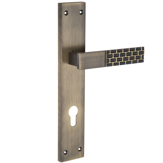 Allied  Brass Mortise Handle Set with CY Lock Body | 3 Keys | 60 mm One Side Knob Cylinder | Code - BM10