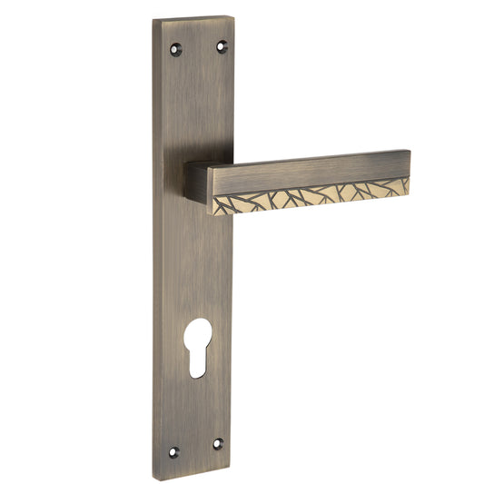 Allied  Brass Mortise Handle Set with CY Lock Body | 3 Keys | 60 mm One Side Knob Cylinder | Code - BM14