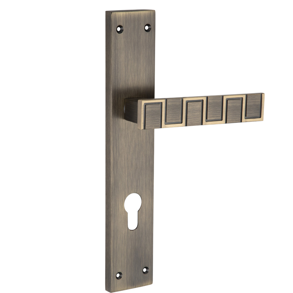 Allied  Brass Mortise Handle Set with CY Lock Body | 3 Keys | 60 mm One Side Knob Cylinder | Code - BM16