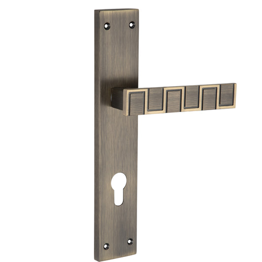 Allied  Brass Mortise Handle Set with CY Lock Body | 3 Keys | 60 mm One Side Knob Cylinder | Code - BM16