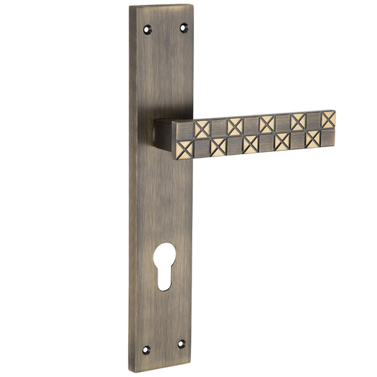 Allied  Brass Mortise Handle Set with CY Lock Body | 3 Keys | 60 mm One Side Knob Cylinder | Code - BM17