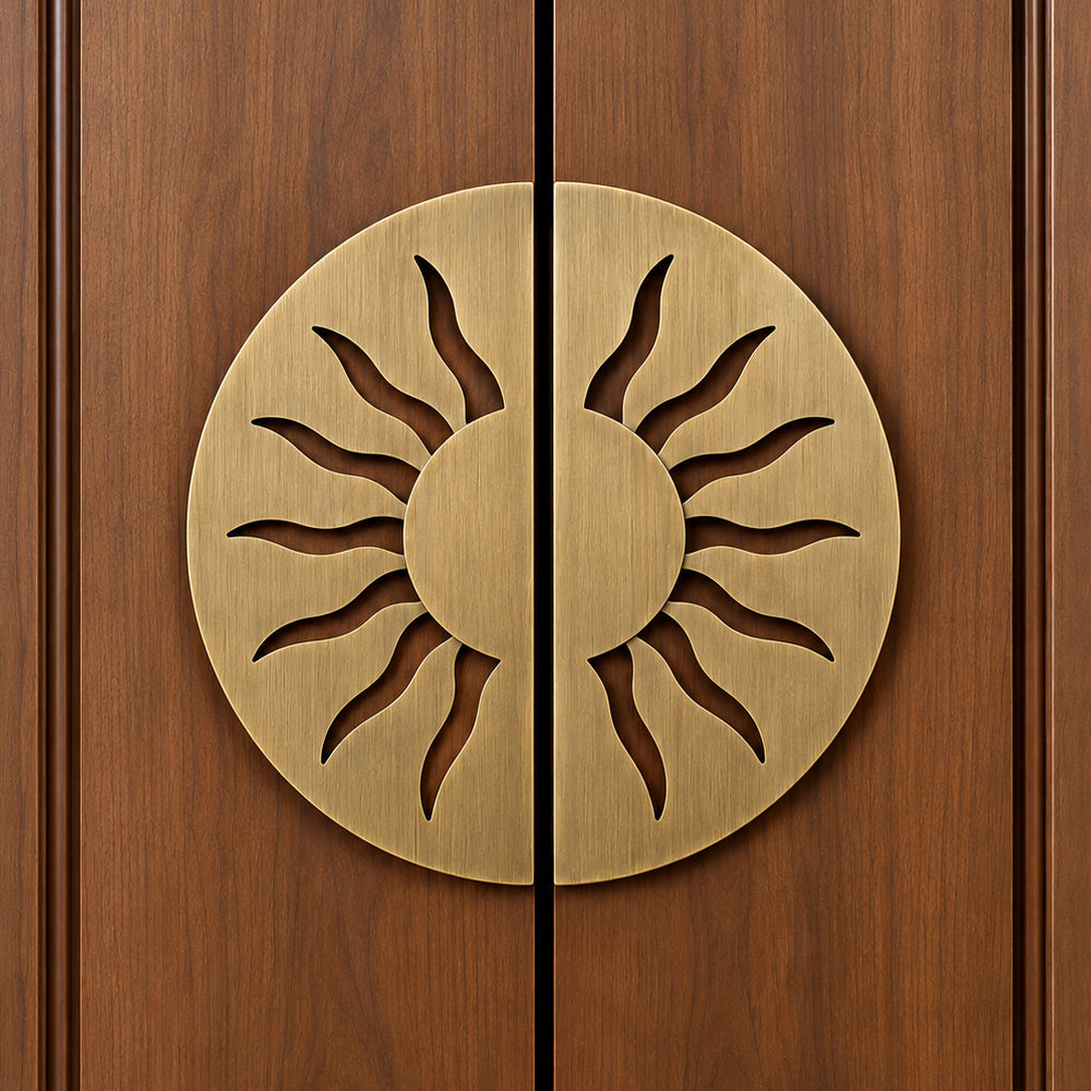 Allied Premium Main Door Handle | Decorative Mandala Design | Luxury Entrance Door Hardware | Stylish & Durable Door Handle Code - D02