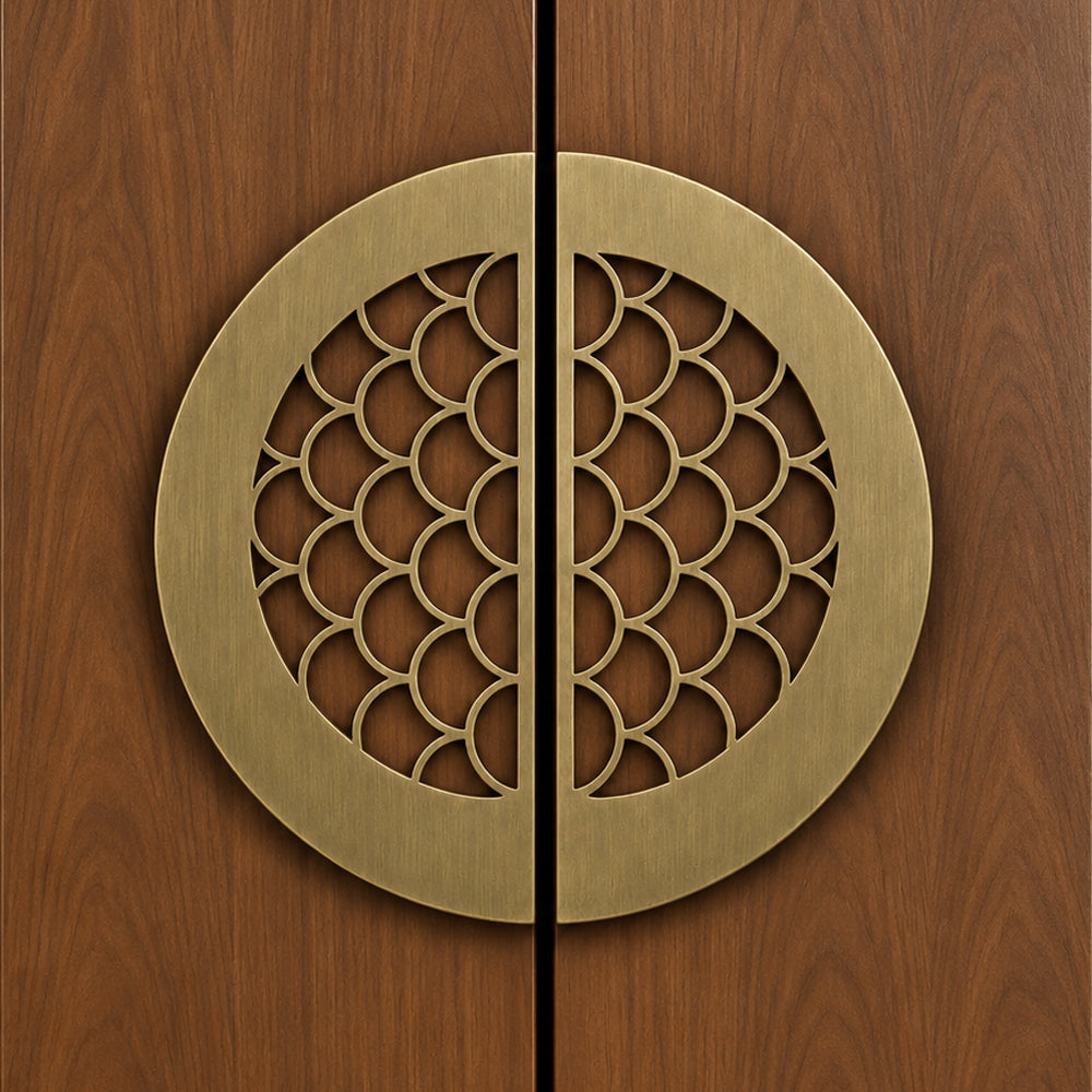 Allied Premium Main Door Handle | Decorative Mandala Design | Luxury Entrance Door Hardware | Stylish & Durable Door Handle Code - D 19