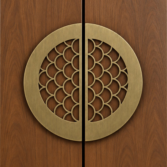 Allied Premium Main Door Handle | Decorative Mandala Design | Luxury Entrance Door Hardware | Stylish & Durable Door Handle Code - D 19