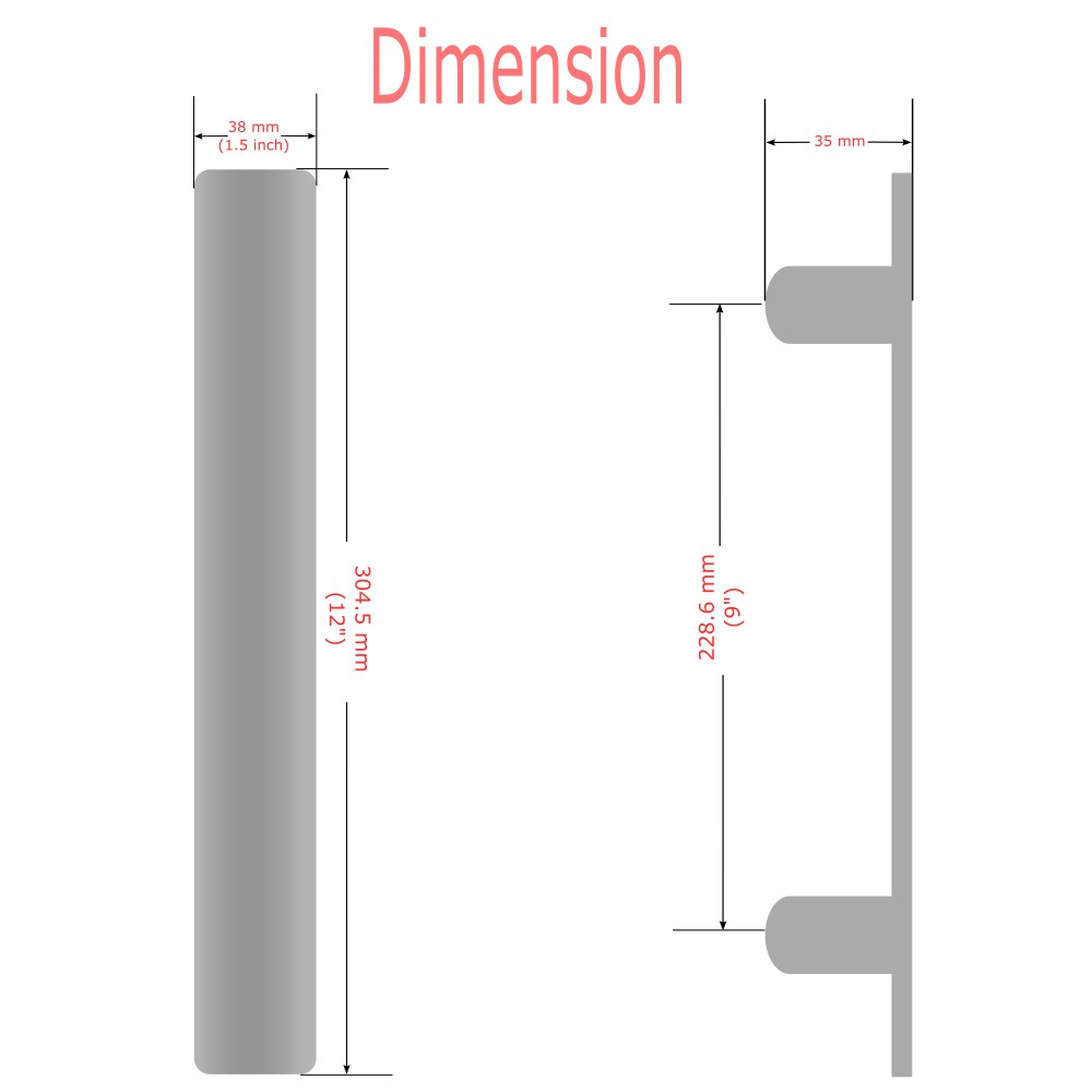 Allied Glass Door Handle | Wooden Door Handle | Door Handle | Stainless Steel | Code- 507