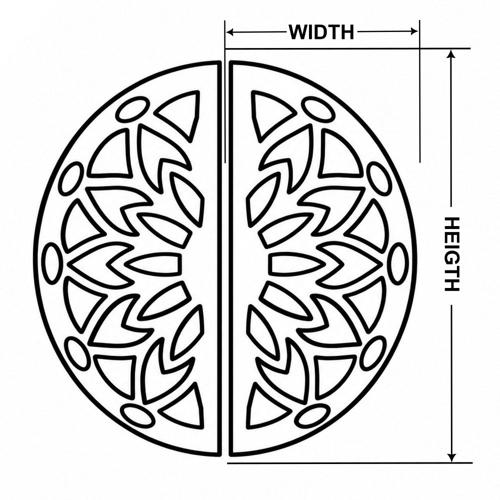 Allied Premium Main Door Handle | Decorative Mandala Design | Luxury Entrance Door Hardware | Stylish & Durable Door Handle Code - D 20