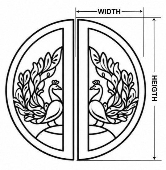 Allied Premium Main Door Handle | Decorative Mandala Design | Luxury Entrance Door Hardware | Stylish & Durable Door Handle Code - D 23