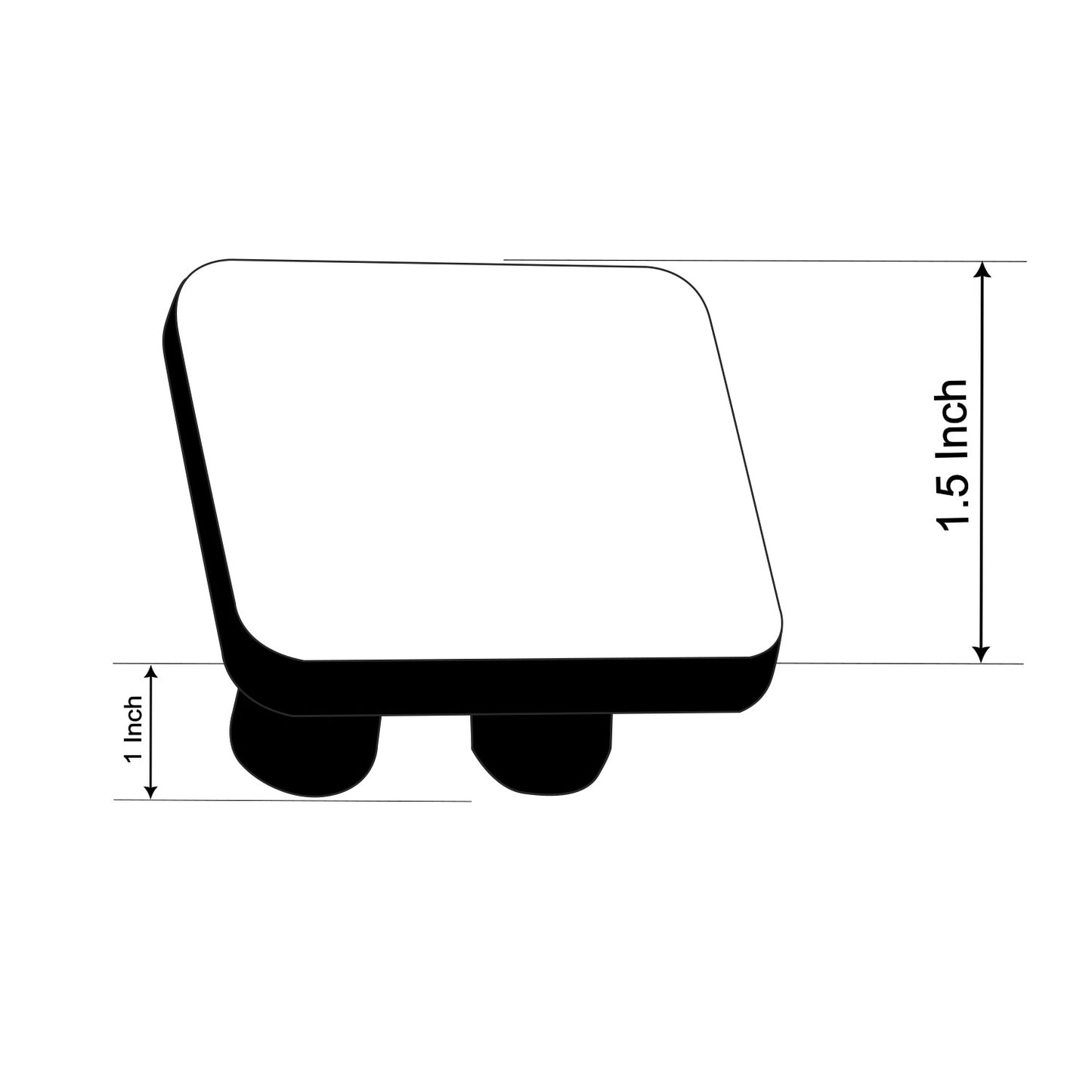 Allied Stainless Steel Square Knob
