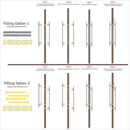 Allied Brass Pull Handle| Wooden Brass Door Handle | Brass Door Handle | Code- 58